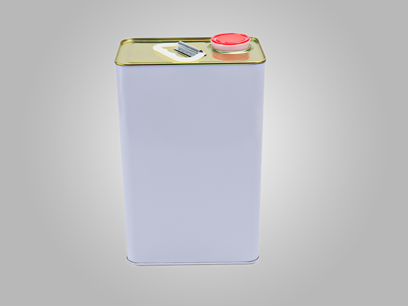 235x235x345正方形马口铁涂白化工油漆铁罐,润滑油铁罐