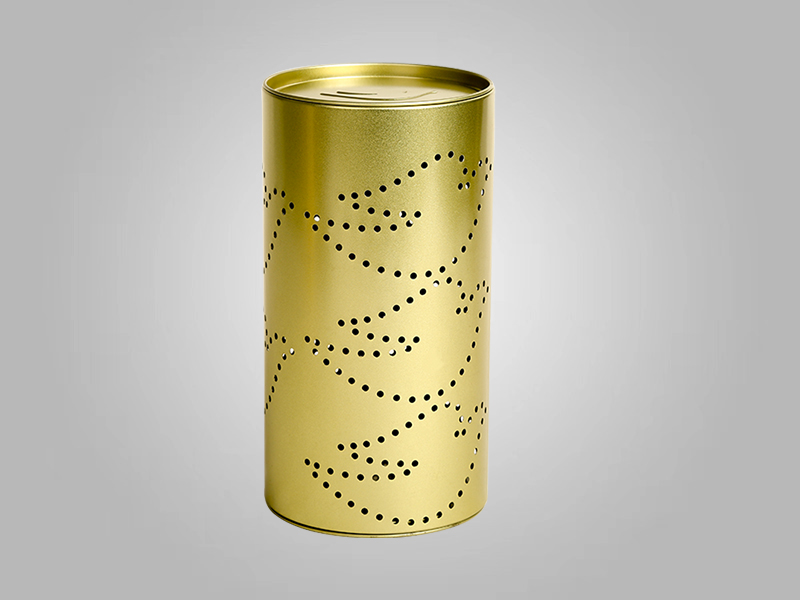 D105*200拍底镂空设计马口铁圆形蜡烛铁罐